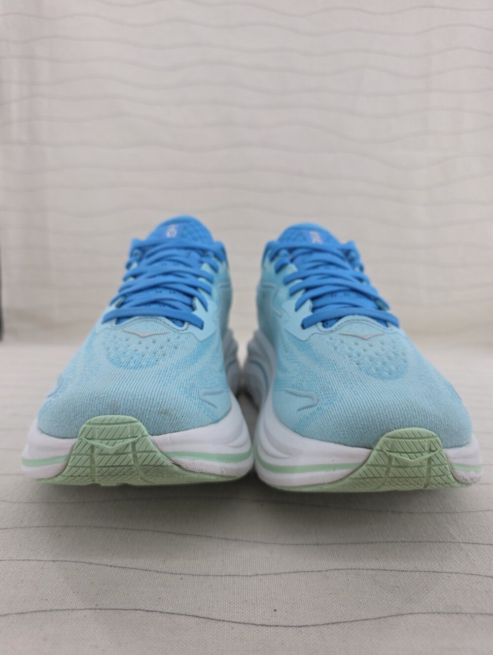 Hoka One One Womens Clifton 10 Blue White Running Walking Shoes Sneakers Sz 8.5B - Picture 5 of 16